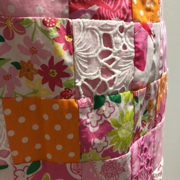 Lilly Pulitzer Kelly dress pink orange patchwork 6 New with tags - Picture 3 of 11